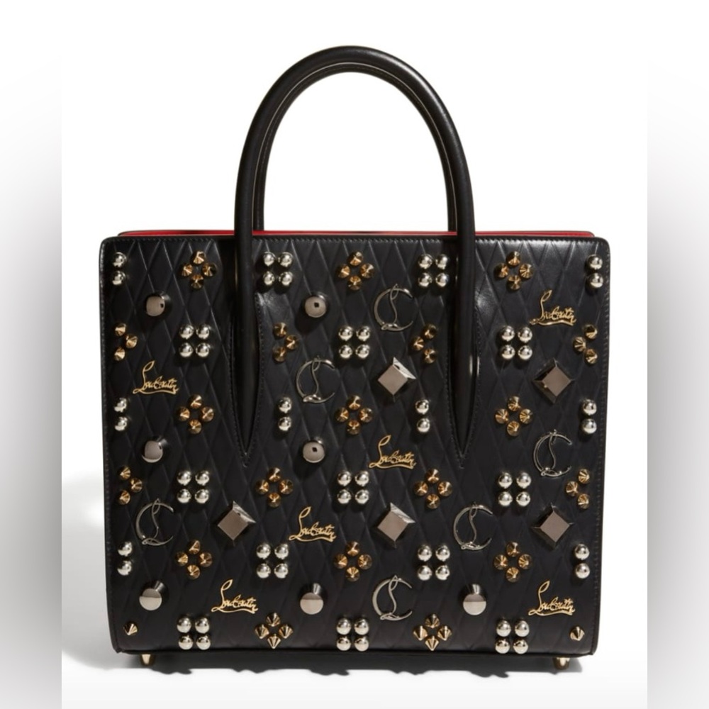 Christian Louboutin Paloma Medium Loubinthesky Stud Quilted Top-Handle Bag